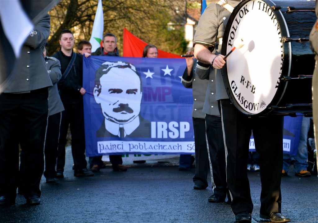 Irish and Scottish socialist republicans at a John MacLean memorial rally, Glasgow