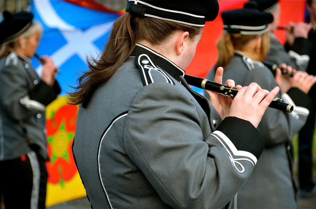 Irish republican flute band at a John MacLean memorial rally, Glasgow